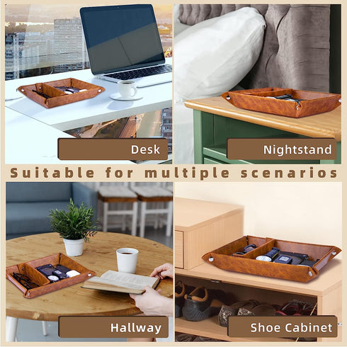 Best Husband Ever Gifts PU Leather Tray, Unique Valentine's Day Anniversary Birthday Gifts from Wife, Men Gift Ideas for Him